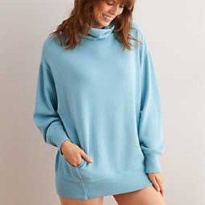 Aerie Turtleneck Sweatshirt Pockets NWOT M